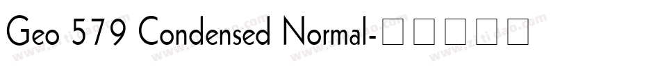 Geo 579 Condensed Normal字体转换